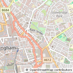 Map of Nottingham, Nottinghamshire