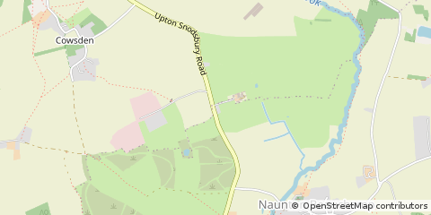 Map of Upton Snodsbury, Worcestershire