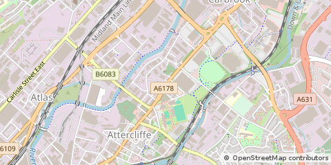 Map of Sheffield