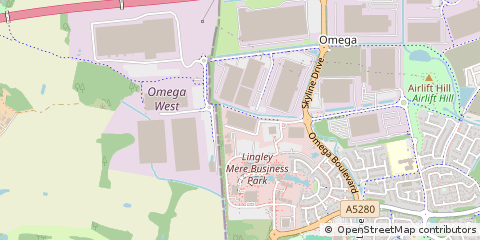 Map of Warrington