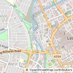 Map of Leicester, Leicestershire