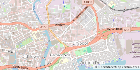 Map of Hull, East Yorkshire