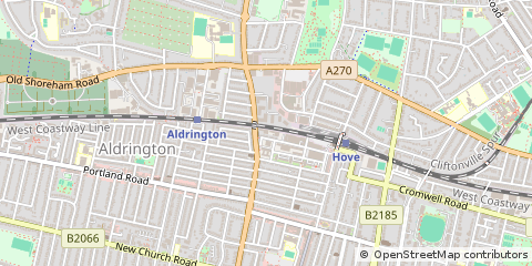 Map of Hove, East Sussex