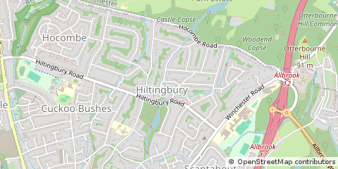 Map of Eastleigh, Hampshire