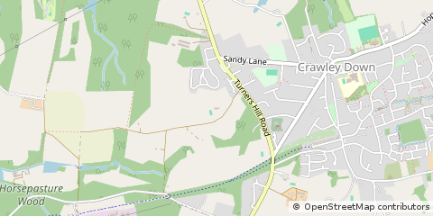 Map of Crawley Down, West Sussex
