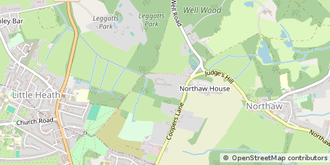 Map of Potters BAR, Hertfordshire