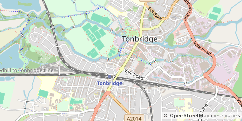 Map of Tonbridge, Kent