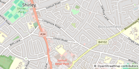 Map of Solihull