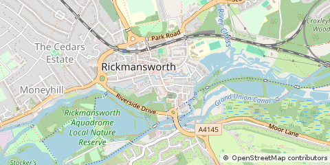 Map of Rickmansworth, Hertfordshire