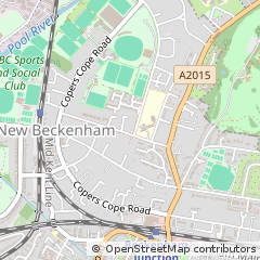 Map of Beckenham, Kent