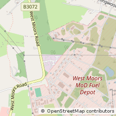 Map of West Moors, Dorset