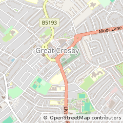 Map of Crosby, Merseyside