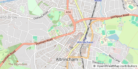 Map of Altrincham, Cheshire