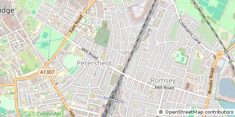 Map of Cambridge, Cambridgeshire