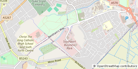 Map of Southport, Merseyside
