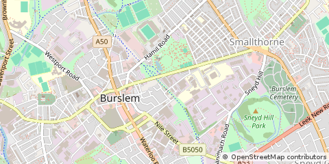 Map of Stoke on Trent
