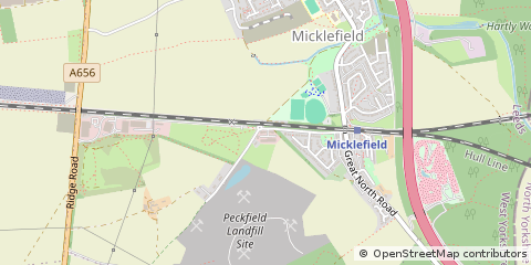 Map of Leeds, West Yorkshire