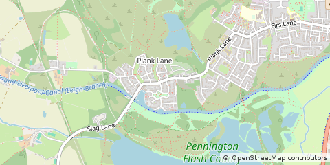 Map of Leigh, Lancashire
