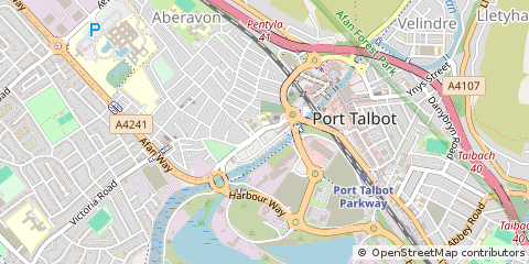 Map of Port Talbot, West Glamorgan