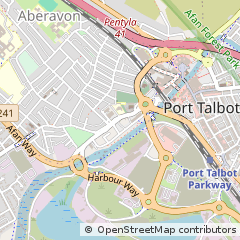 Map of Port Talbot, West Glamorgan