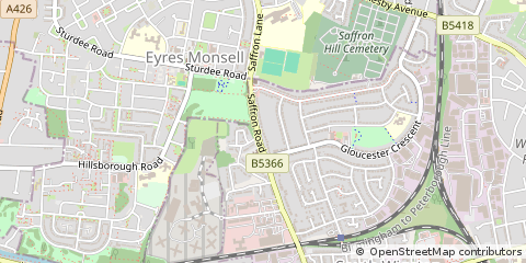 Map of Wigston, Leicestershire