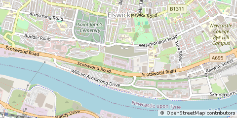 Map of Newcastle Upon Tyne