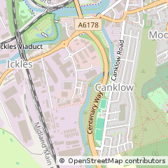 Map of Rotherham, South Yorkshire
