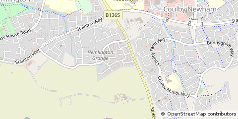 Map of Hemlington, Middlesbrough