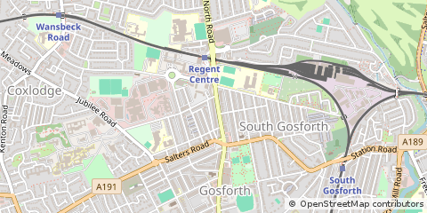 Map of Gosforth, Newcastle Upon Tyne