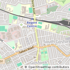 Map of Gosforth, Newcastle Upon Tyne