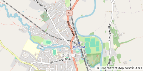 Map of Belper, Derbyshire
