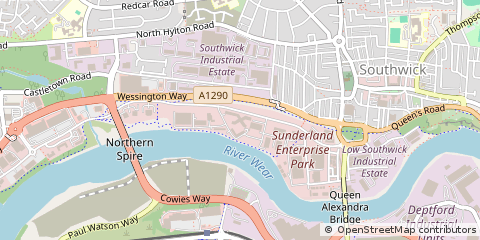 Map of Sunderland