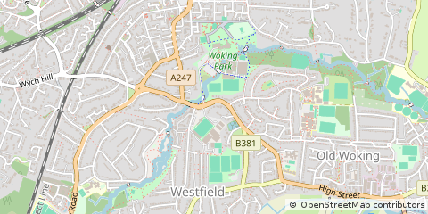 Map of Woking, Surrey