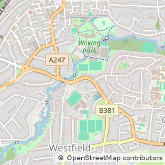 Map of Woking, Surrey