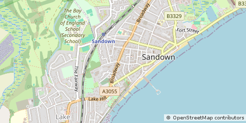 Map of Sandown, Isle of Wight