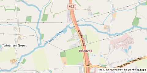 Map of Hickstead, West Sussex