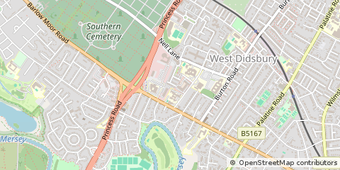 Map of Manchester, Lancashire