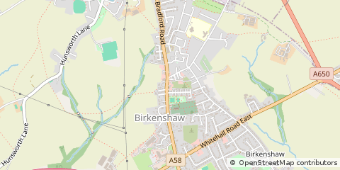 Map of Bradford, West Yorkshire