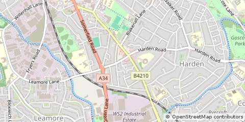 Map of Walsall, West Midlands