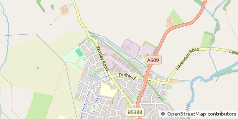 Map of Olney, Buckinghamshire