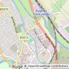 Map of Rugeley, Staffordshire