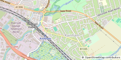 Map of Rainham, Essex