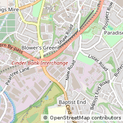 Map of Dudley, West Midlands