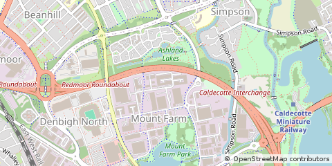 Map of Mount Farm, Milton Keynes