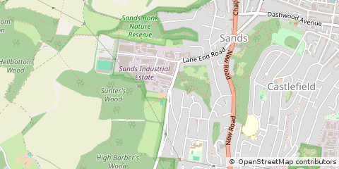 Map of High Wycombe, Buckinghamshire