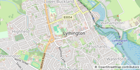 Map of Lymington, Hampshire