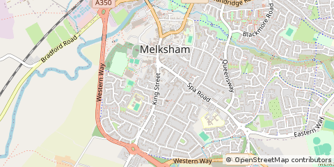 Map of Melksham, Wiltshire