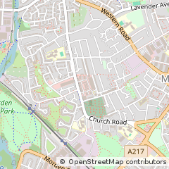 Map of Mitcham, Surrey