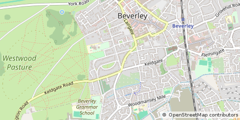 Map of Beverley, East Yorkshire
