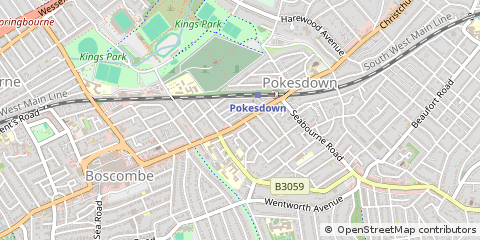 Map of Bournemouth, Dorset